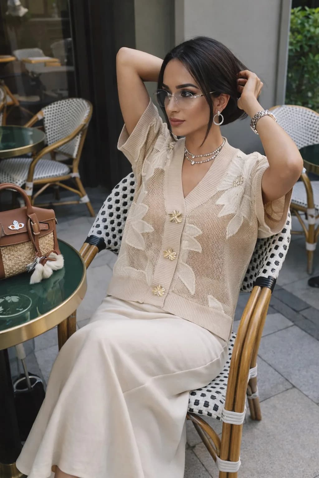 Cardigan FLORE en viscose, de face