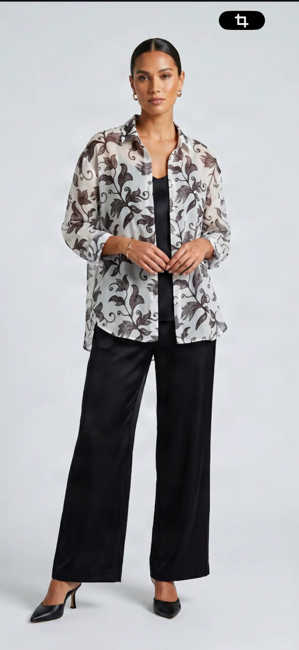 Chemise FLEURIE, de profil