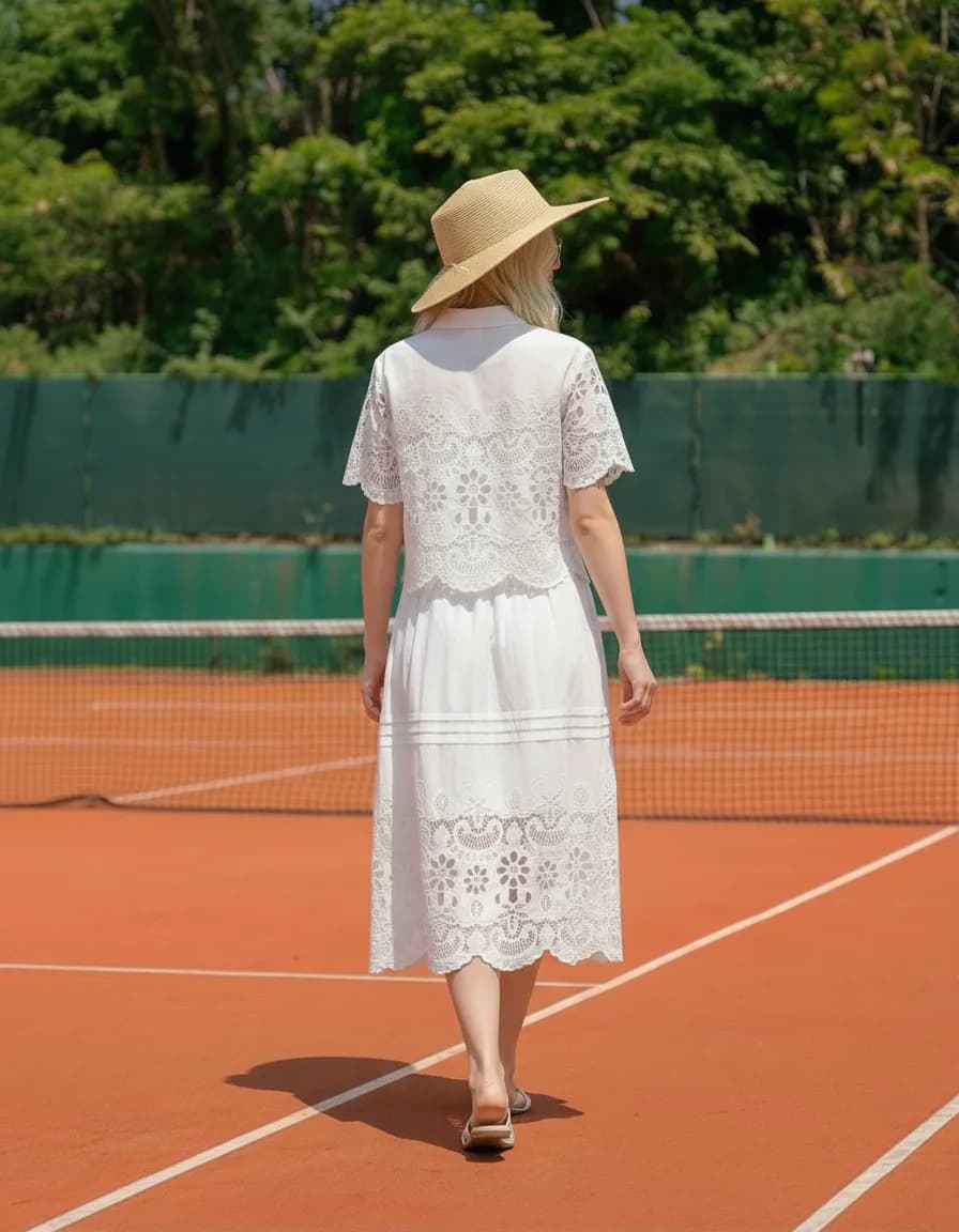 Chemise VERA en polyester blanc, vue de détail