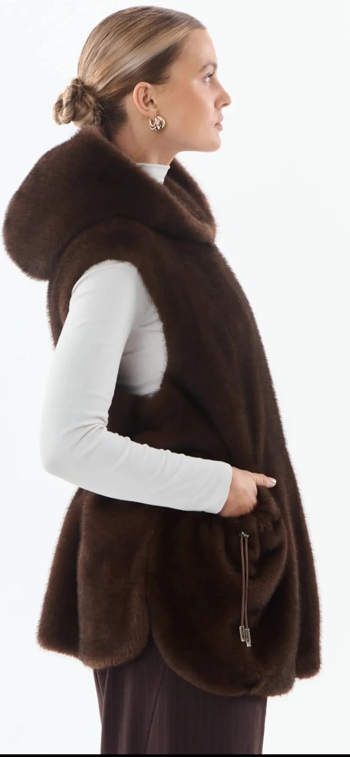 Gilet Maury en polyester, à plat