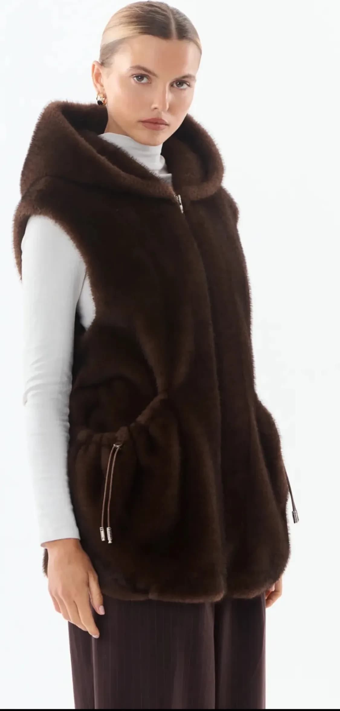 Gilet Maury en polyester, détail de la matière