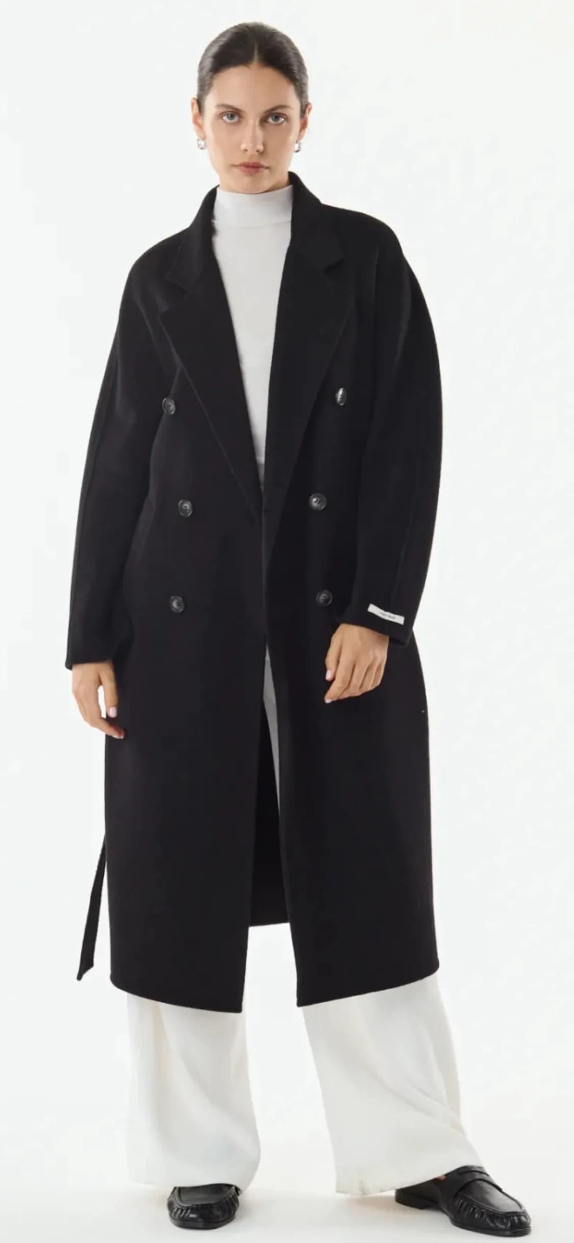 Manteaux Olive en laine, détail des finitions