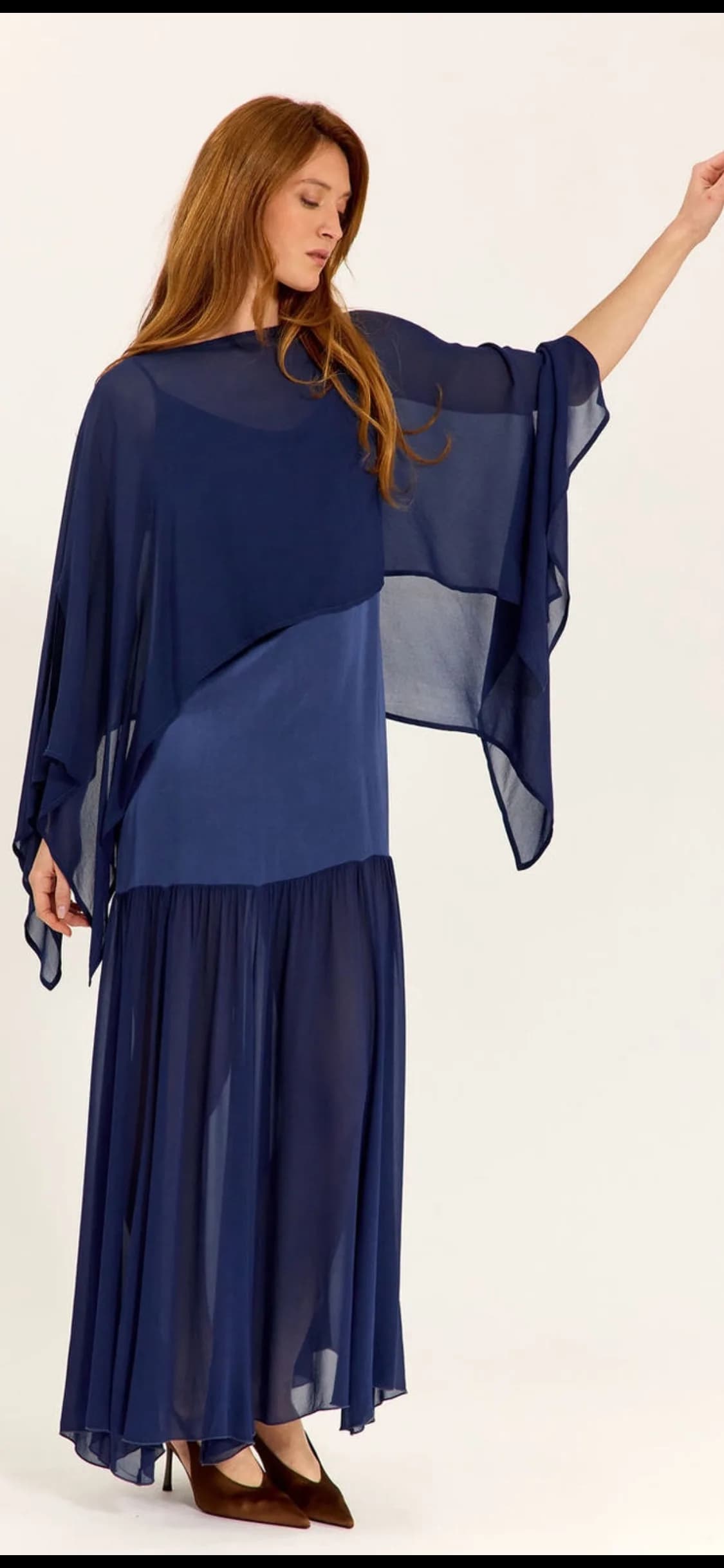 Robe bleu, vue de détail