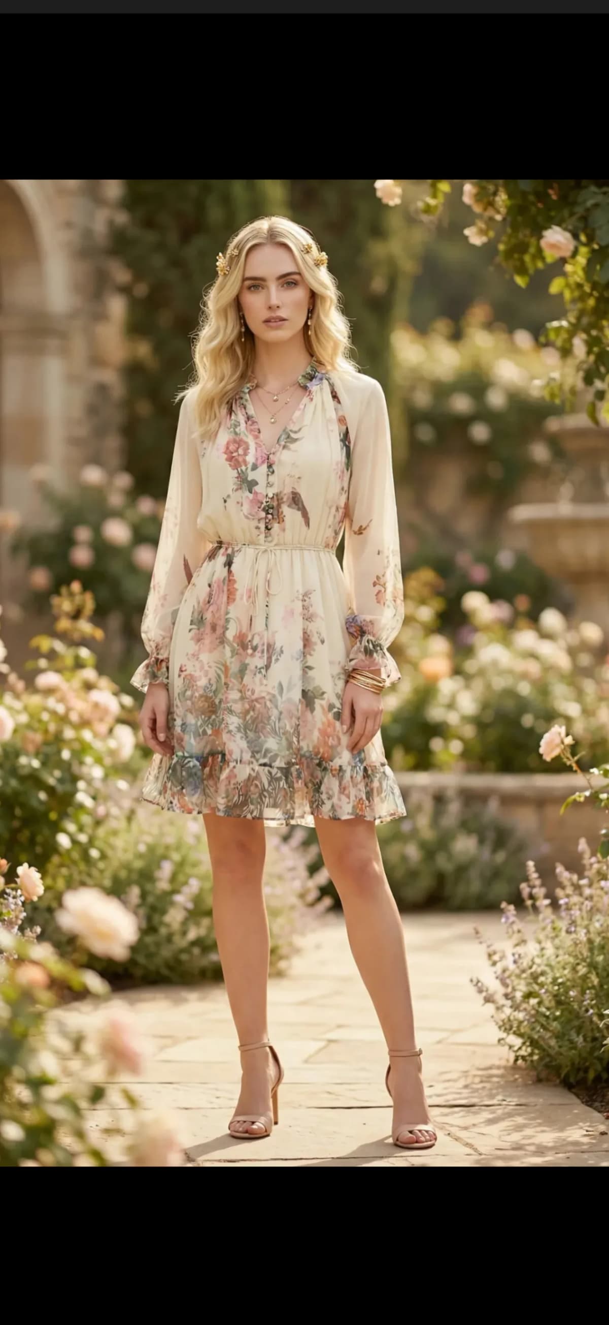 Robe Joyce multicolore, vue de détail