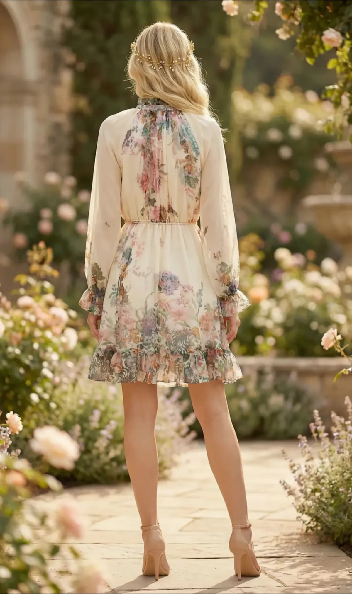 Robe Joyce multicolore, de profil