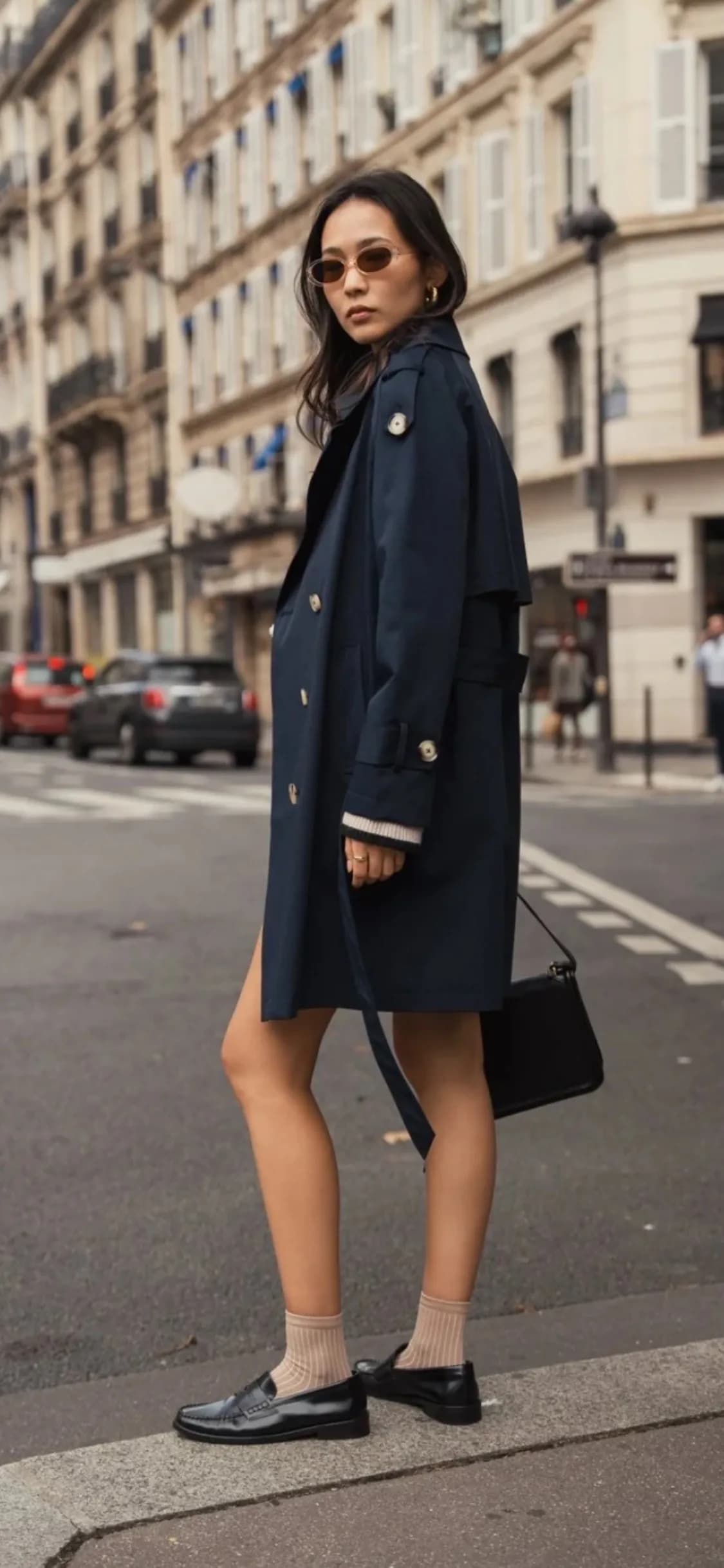 Trench Coton Scott, de profil