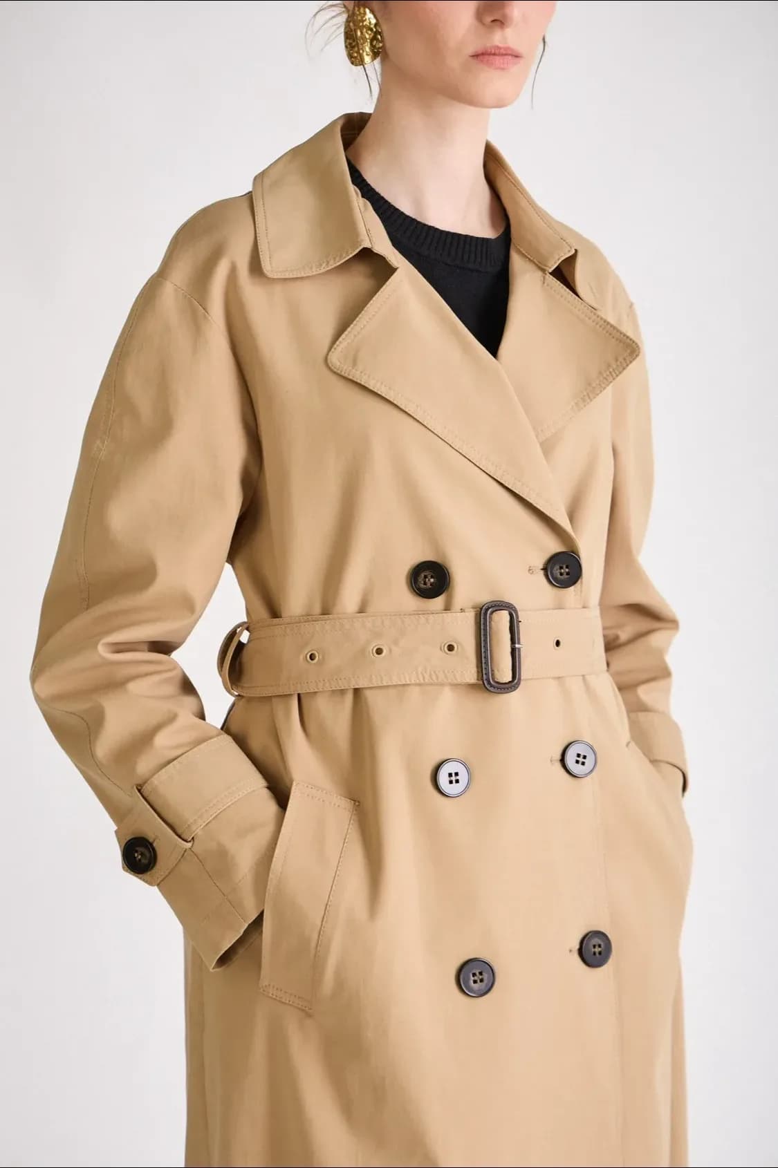 Trench Coton Scott, à plat