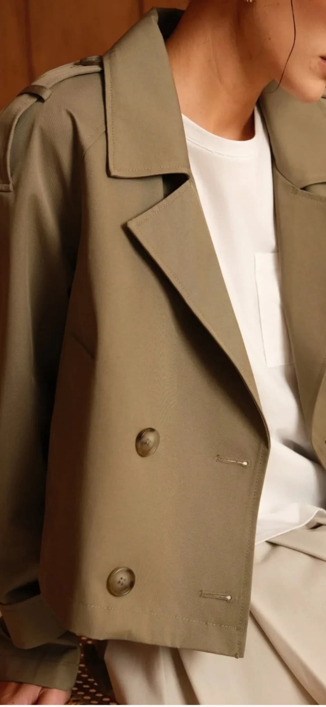 Trench Isabeau en coton, détail des finitions