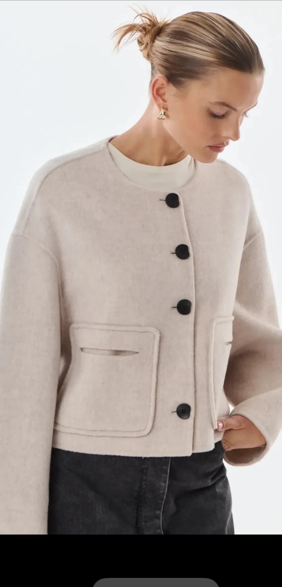 Veste Karen en laine, à plat