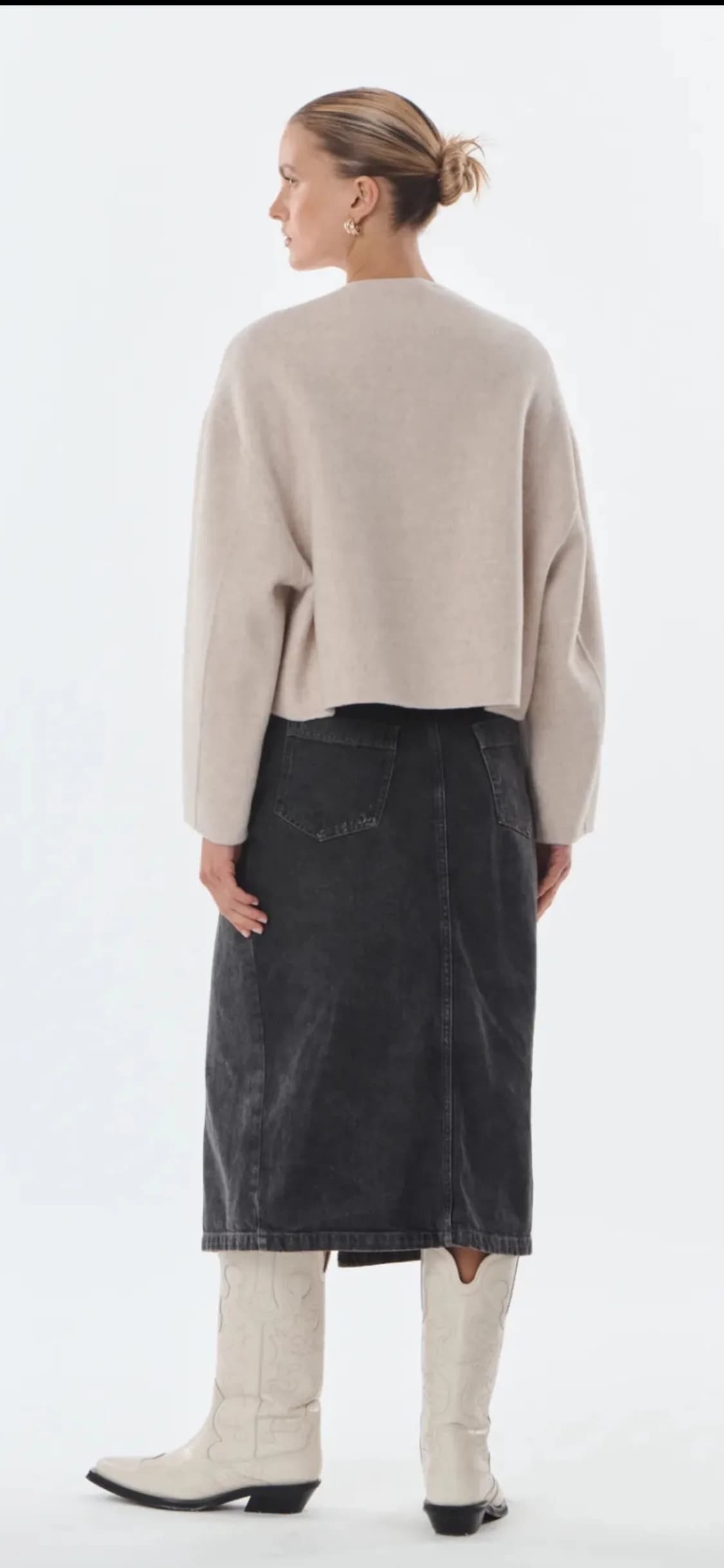 Veste Karen en laine, détail des finitions