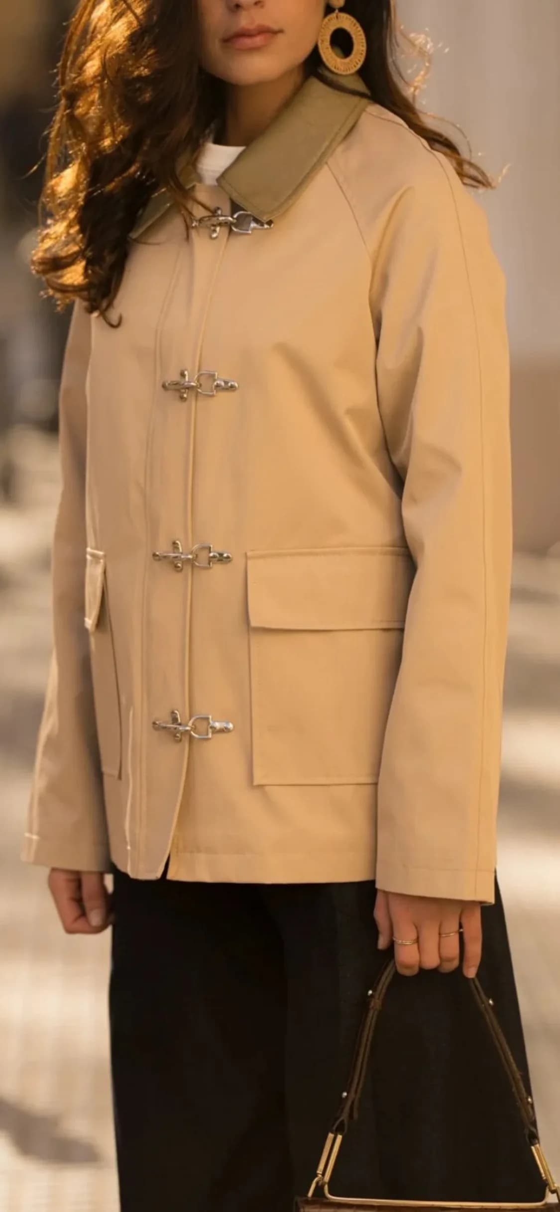 Veste Serelle beige, vue de détail