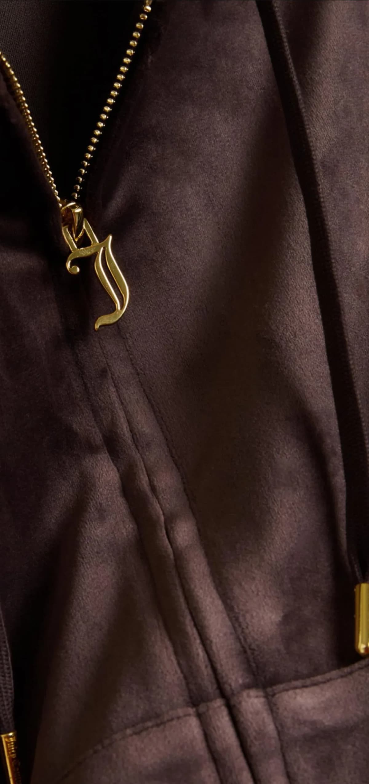Veste velours à capuche, marron ou noir, vue 2