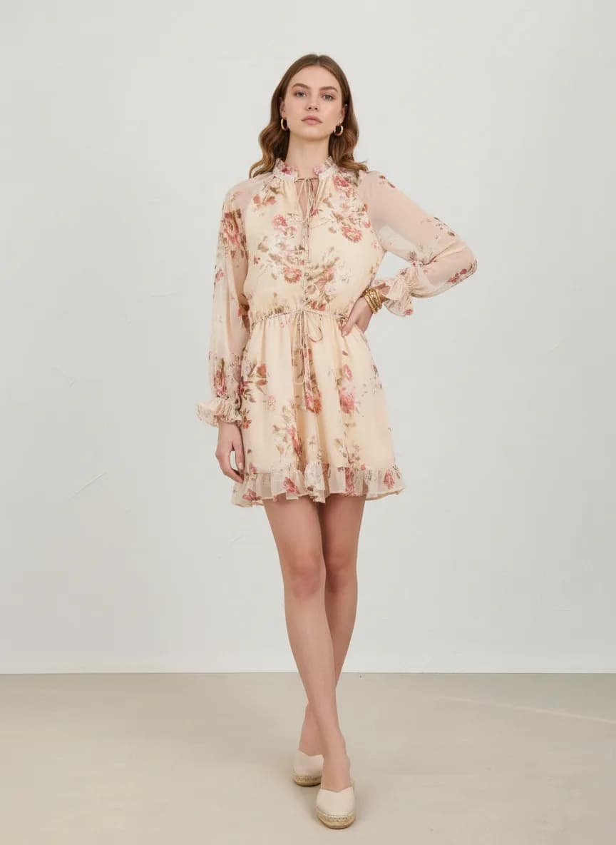 Robe VIVICA en polyester multicolore, de face