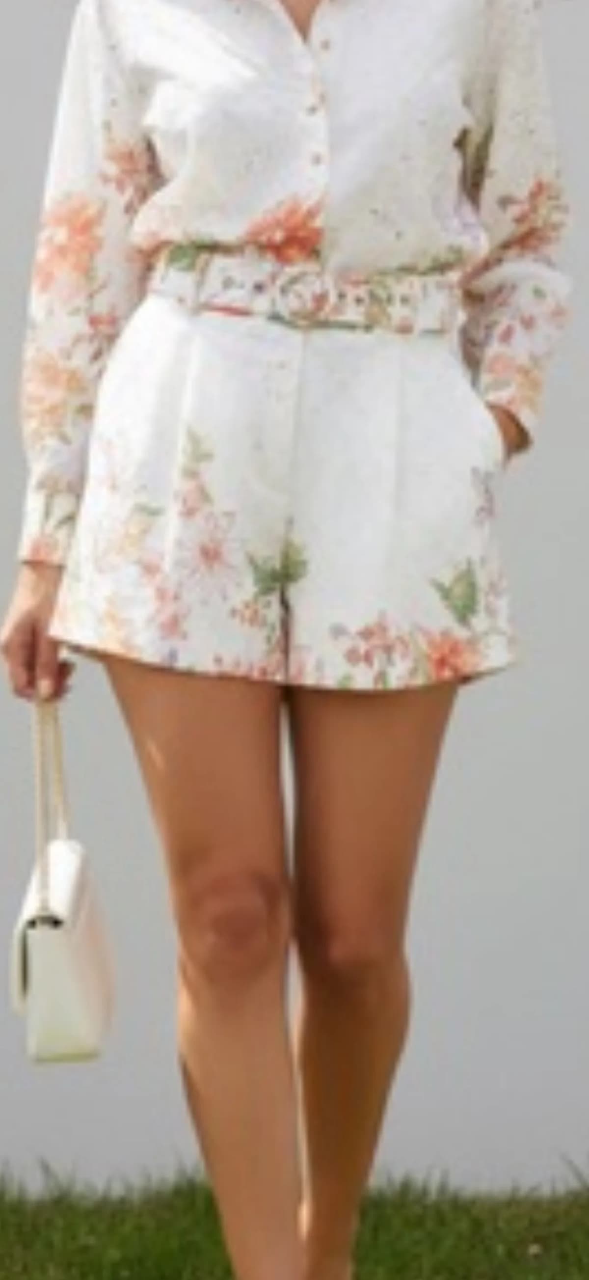 Short FANNY en polyester multicolore, de face
