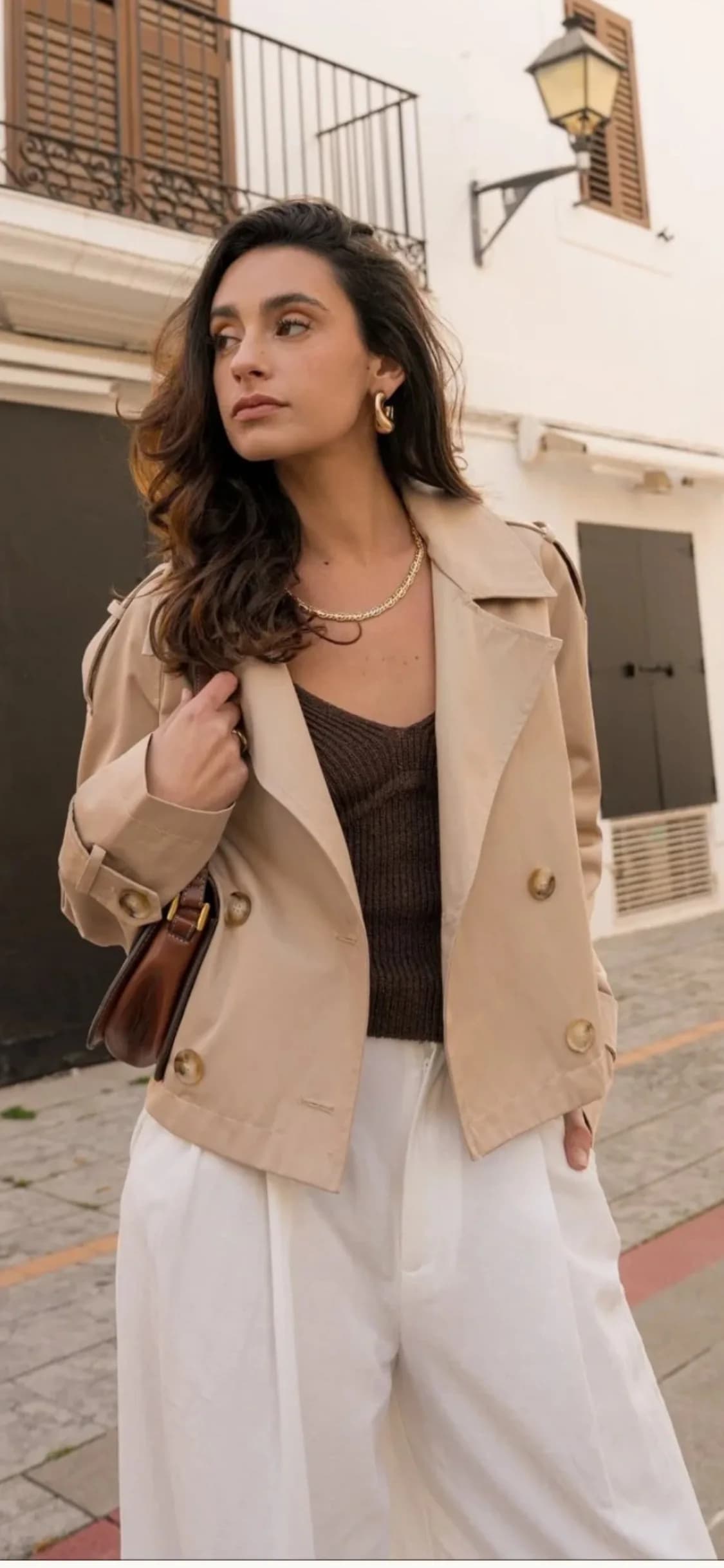 Trench Isabeau en coton, de face