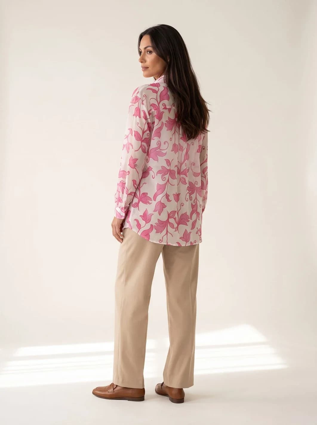 Chemise à imprimé fleuri, manches longues, vue 7