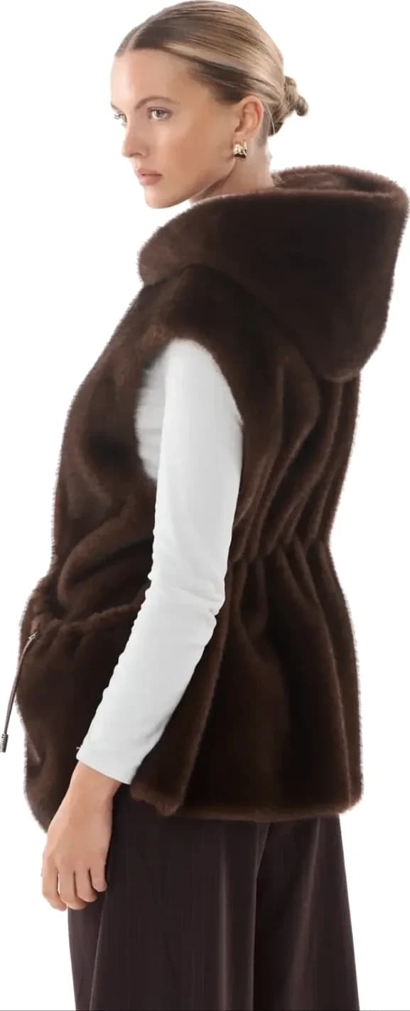 Gilet sans manches en fausse fourrure, vue 4