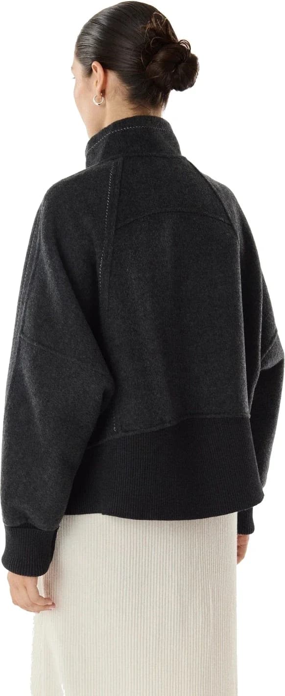 Veste courte en laine et cachemire, col montant, vue 11