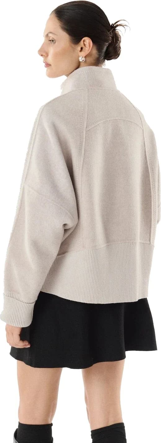 Veste courte en laine et cachemire, col montant, vue 5