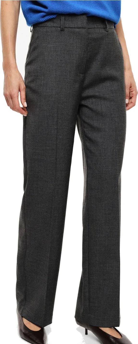 Pantalon large gris à pli marqué, vue 2