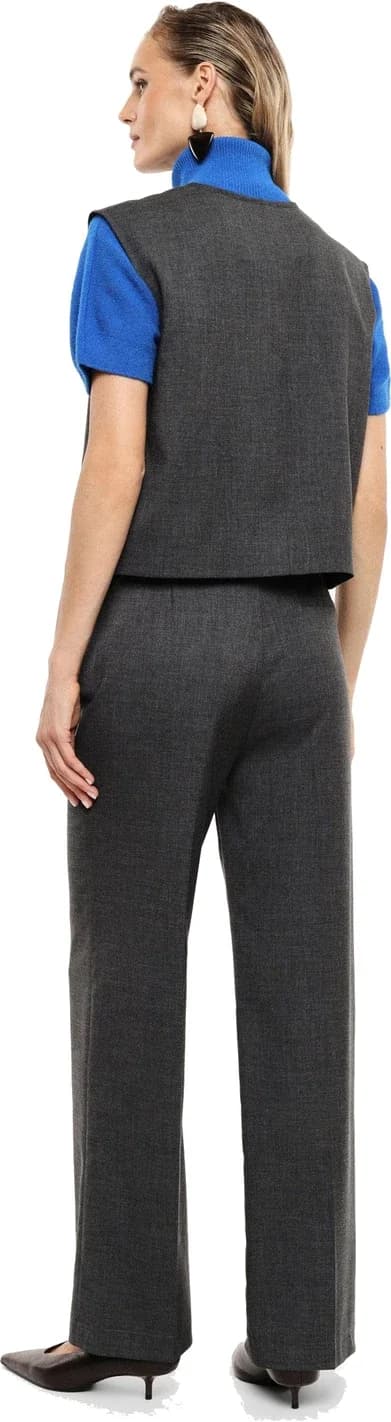 Pantalon large gris à pli marqué, vue 3